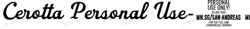 Cerotta Personal Use字体转换